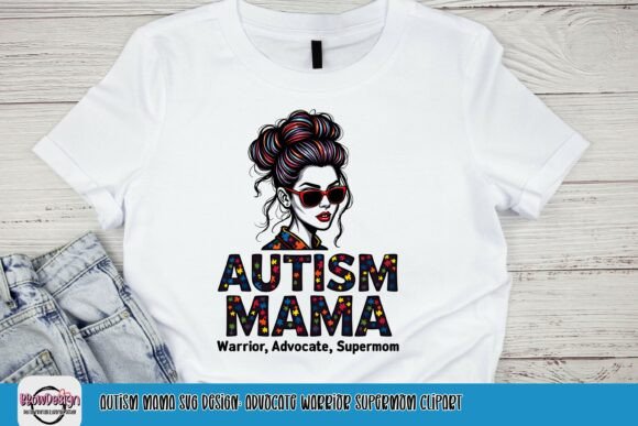 Autism Mama PNG Design: A Graphic Asset for Heartfelt Branding and Product Mockups