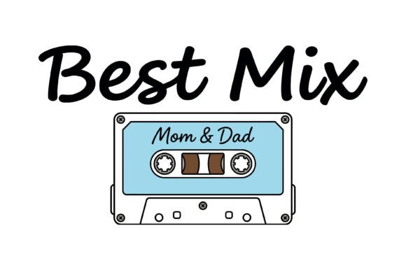 Best Mix Mom Dad Cassette Tape SVG: A Nostalgic Graphic for T-Shirt Designs