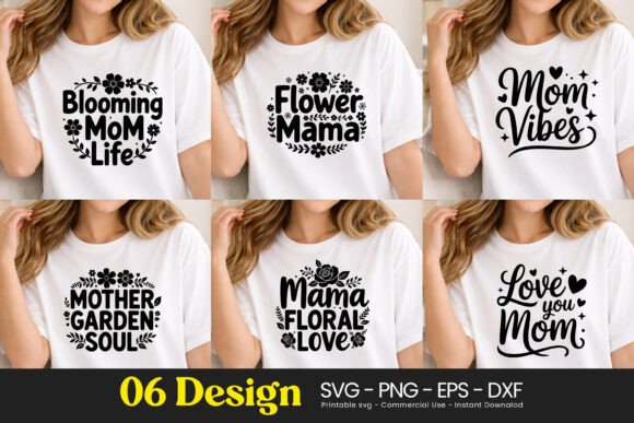 Blooming Mom Flower Mama Quotes SVG PNG: A Fresh Graphic Design Asset for Local Business Branding