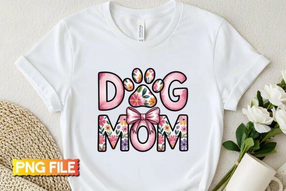 Dog Mom Coquette Bow PNG: A Versatile Graphic for T-Shirt Designs and Branding