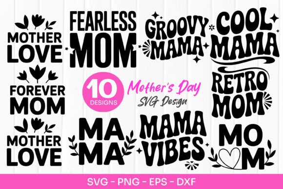 Fearless Mom Quotes Mother’s Day SVG PNG – A Versatile Graphic Design Asset for Digital Sellers