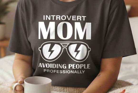 Introvert Mom Limited Social Battery Graphics for T-Shirt Designs