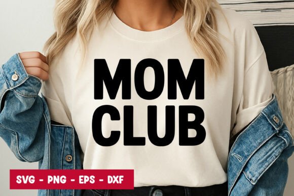 Mom Club Bold Typography SVG PNG: A Design Asset for Modern Blog and Editorial Use