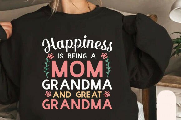 Mom Grandma Grandma Floral SVG: A Polished Graphic Design Asset for T-Shirt Designs