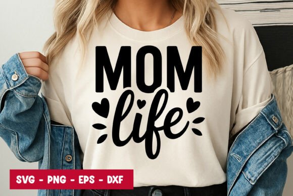Mom Life Bold Typography SVG PNG: A Versatile Graphic Design Asset for Content Creators