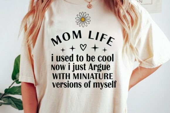 Mom Life Mother’s Day SVG Design for T-Shirt Graphics and Blog Publishing