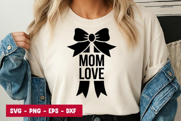 Mom Love Ribbon Typography SVG PNG: A Practical Graphic Design Asset for Creative Sellers