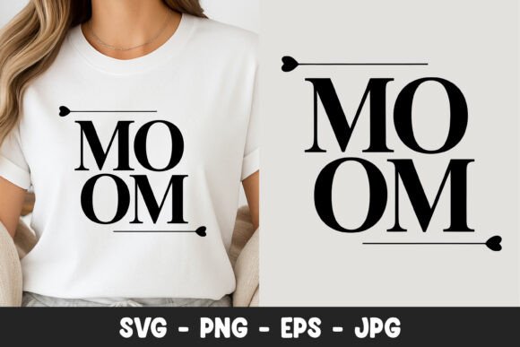 Mom Minimal Typography Design SVG PNG for Modern Editorial and Web Publishing