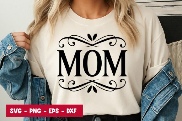 Mom Vintage Frame Typography SVG PNG: A Versatile Graphic Design Asset for Creative Sellers