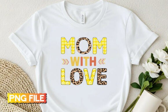 Mom with Love Png: A Versatile Graphic Design Asset for T-Shirt Designs
