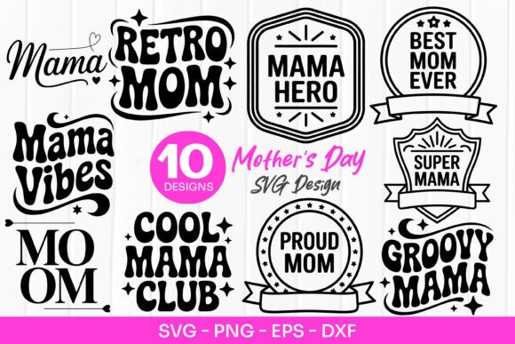 Retro Mom Quotes Mother’s Day SVG PNG: A Design Asset for Heartfelt Branding
